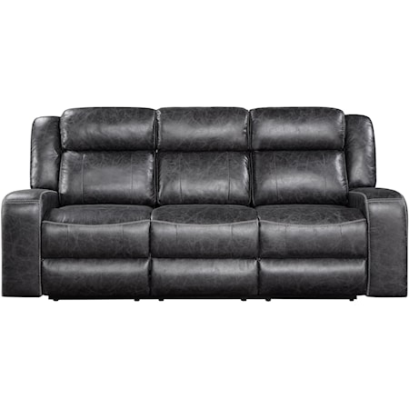 Casual Power Dual Recliner Sofa with Lighted Center Cushion