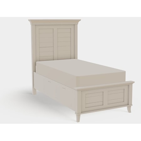 Twin XL Panel Bed with Left Drawerside
