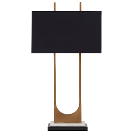 Malana Brass Finish Metal Table Lamp