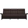 Stressless by Ekornes Mary 3-Seat Power Reclining Sofa w/ Wood Arms