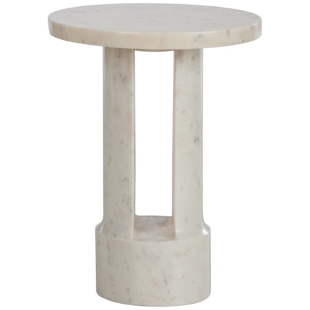 George Marble Side Table - White