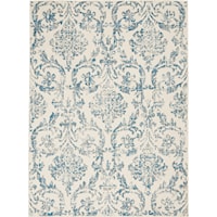 6' x 9' Ivory/Blue Rectangle Rug