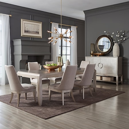 Contemporary Glam 7-Piece Dining Set