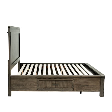 Two Sided Storage Queen Panel Bed