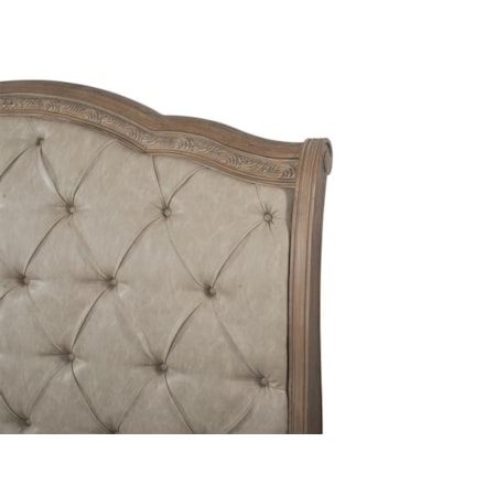 California King Upholstered Sleigh Bed