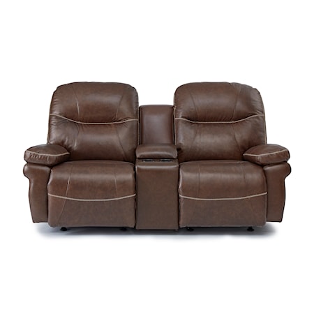 Space Saver Console Reclining Loveseat