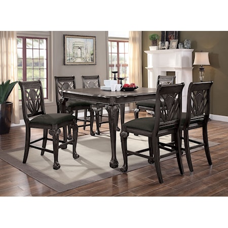 7-Piece Counter Height Dining Table Set