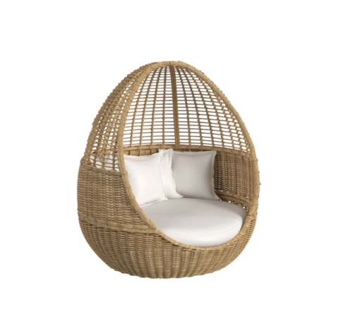 Tropical Outdoor Daybed with Loose Pillows