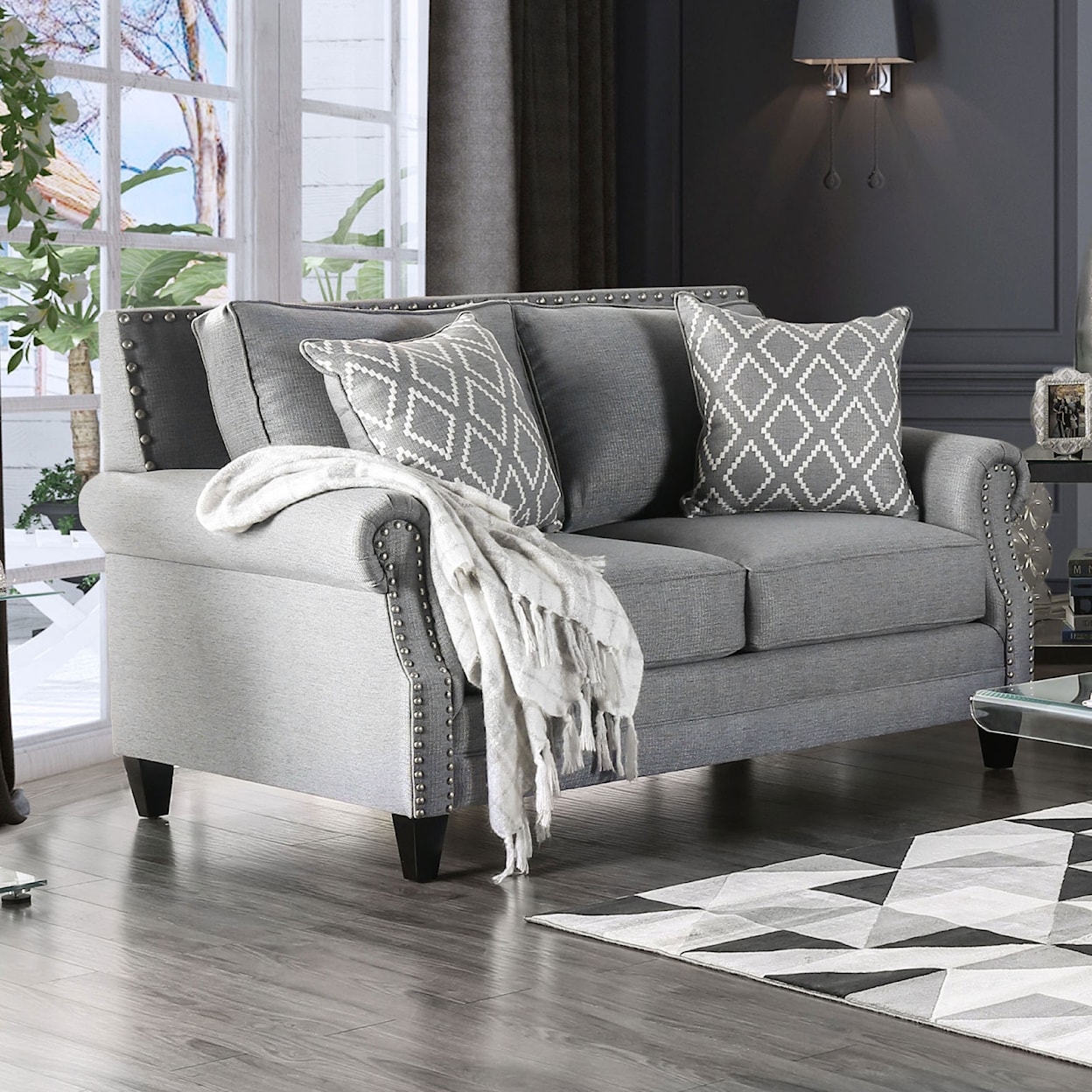 Furniture of America - FOA Giovanni Sofa and Loveseat Set