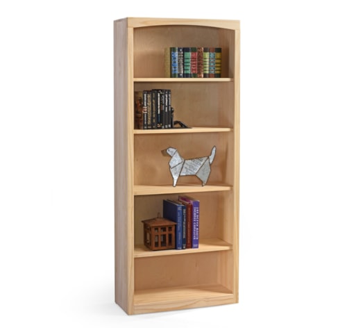 Solid Pine Bookcase with 4 Open Shelves
