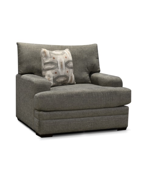 Casual Chair and a Half with Track Arms