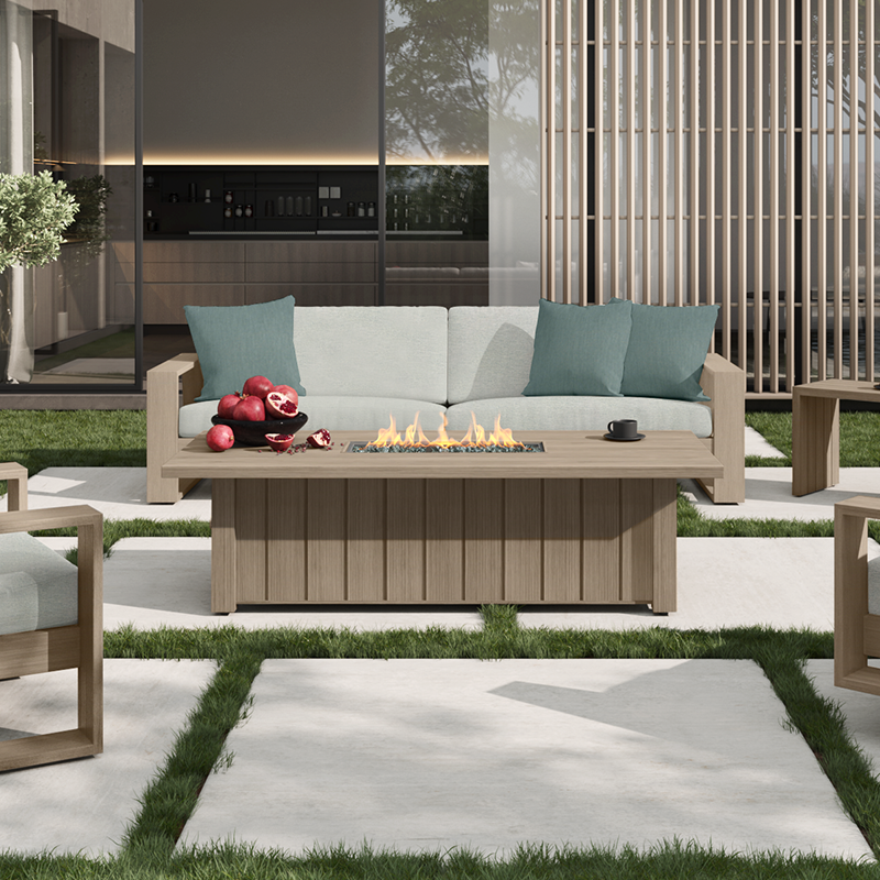 Ebel Fire Pits & Accessories Trevi Xl Rectangular Fire Pit With Lid