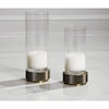Uttermost Accessories - Candle Holders Sandringham Brushed Brass Candleholders, S/2