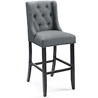 Tufted Button Upholstered Fabric Bar Stool