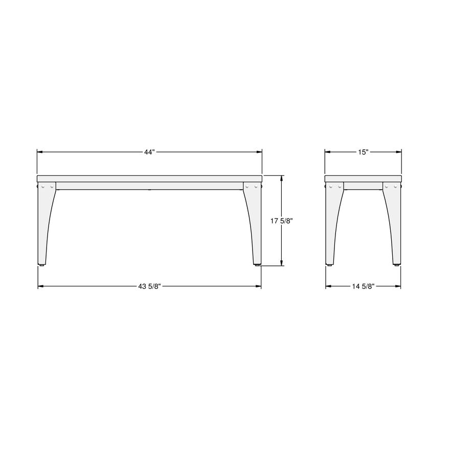 44" Dining Bench