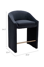 Zuo Emas Collection Transitional Counter Stool