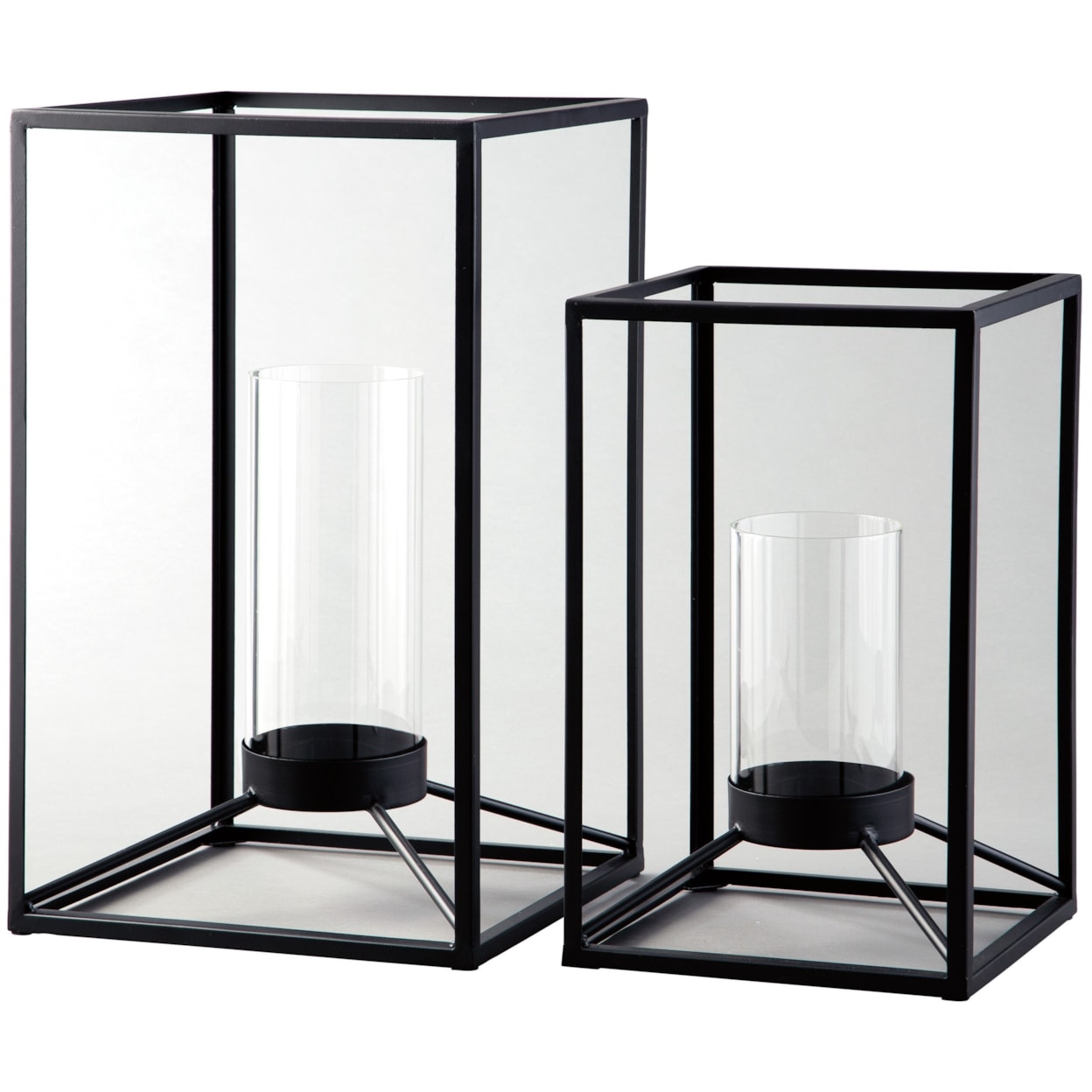 Signature Accents Dimtrois Black Lantern Set