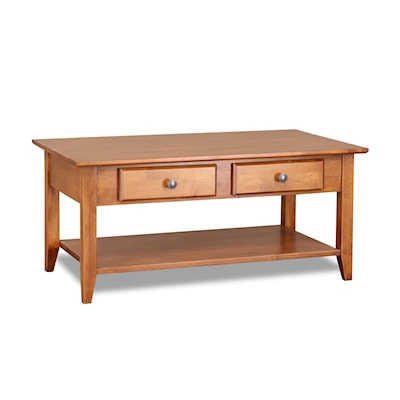 Archbold Furniture Occasional Tables Coffee Table w/ Shelf