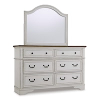 Traditional 6-Drawer Dresser and Mirror