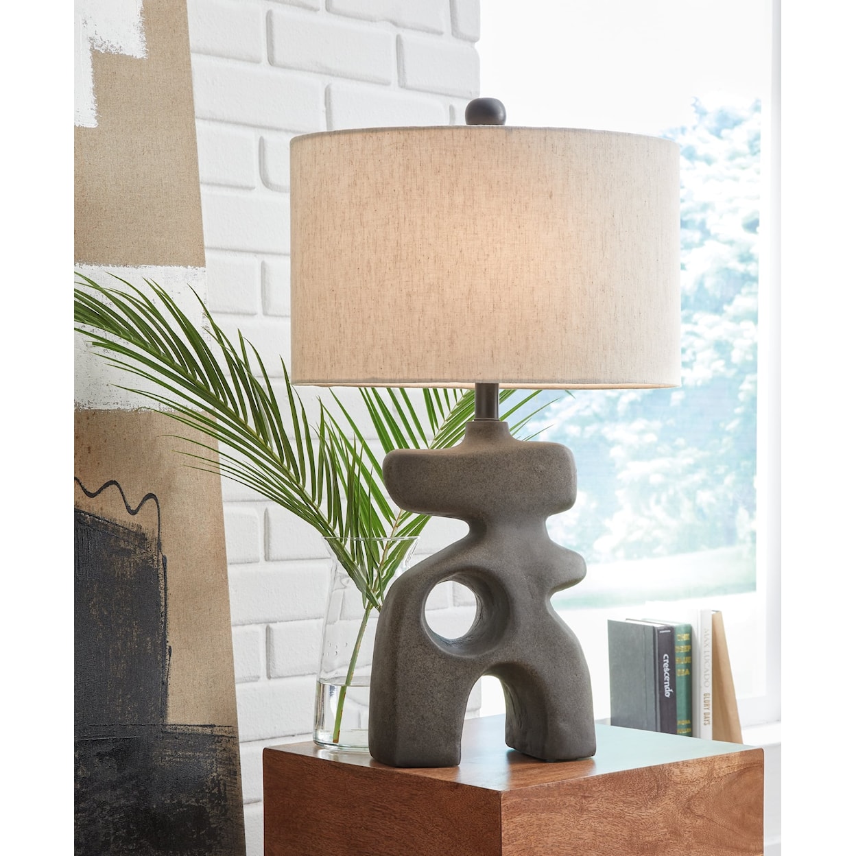 Signature Design by Ashley Danacy Paper Composite Table Lamp