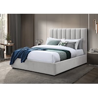 Contemporary Upholstered Bed - King