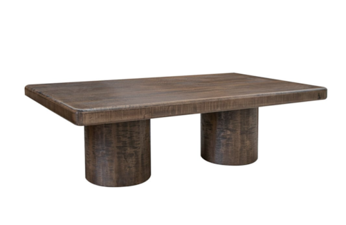Contemporary Double Pedestal Cocktail Table