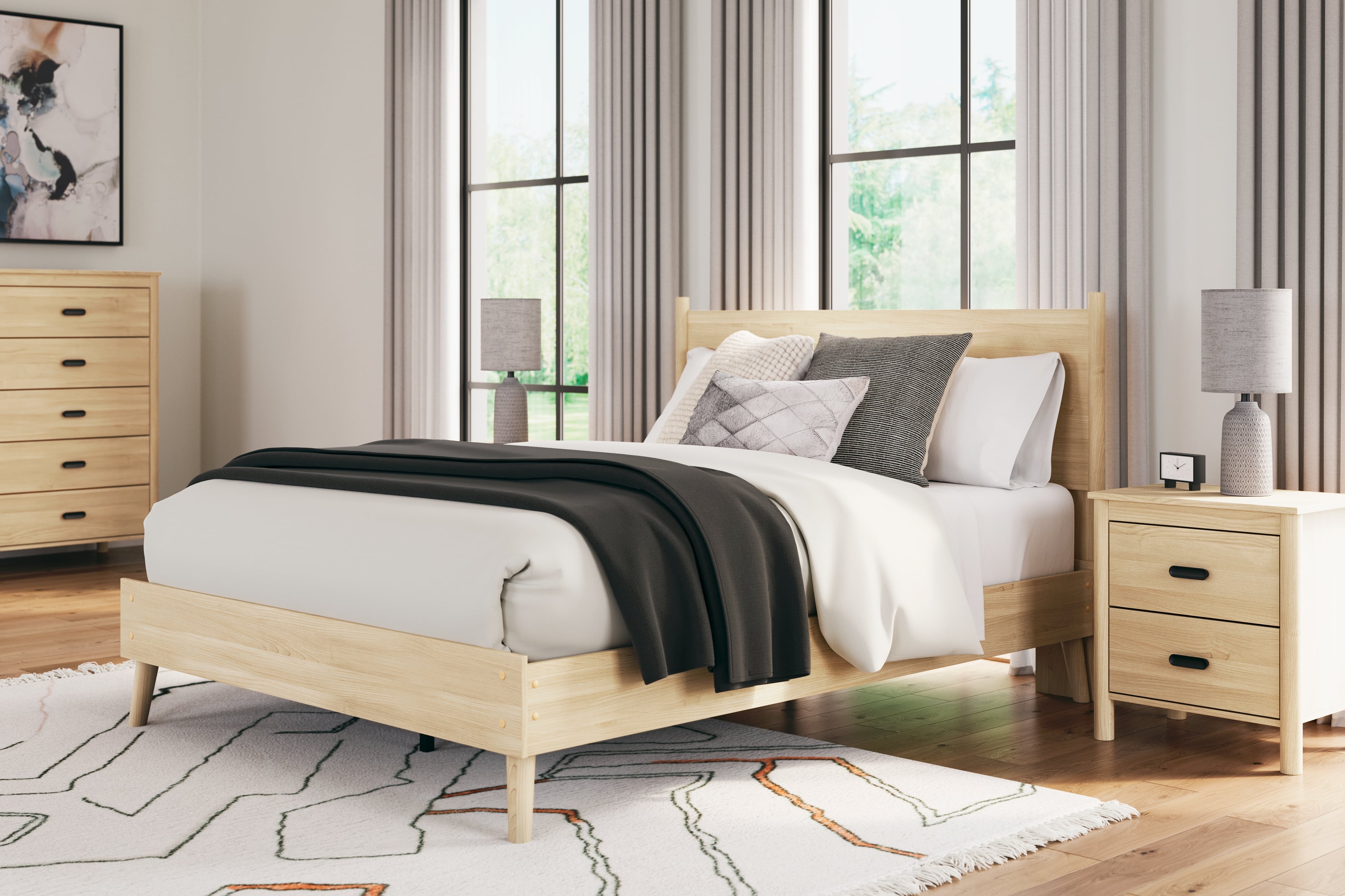 Signature Design by Ashley Cabinella Queen Platform Panel Bed