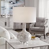 Uttermost Turbulence Turbulence Distressed White Table Lamp