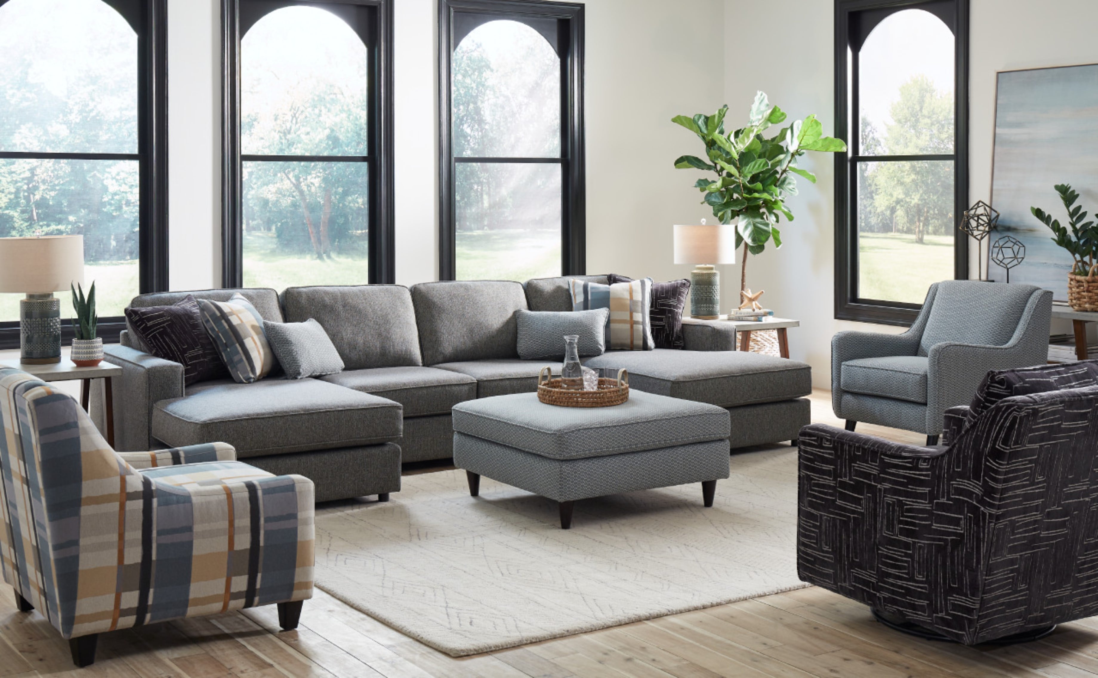 Fusion Furniture 2061 SILVERSMITH QUARTZ 6702G MARGO LEAD Swivel