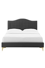 Modway Juniper Channel Tufted Performance Velvet King Platform Bed