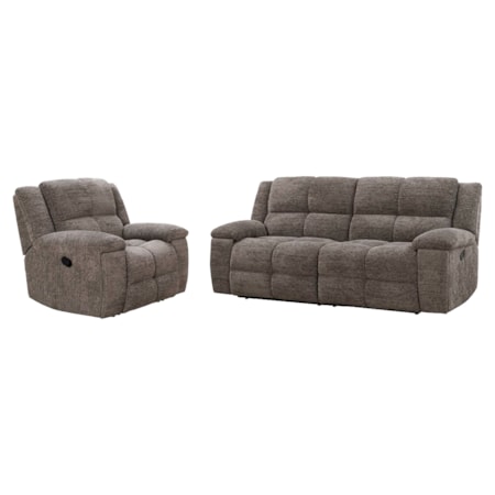 Reclining Sofa and Recliner Living Room Set
