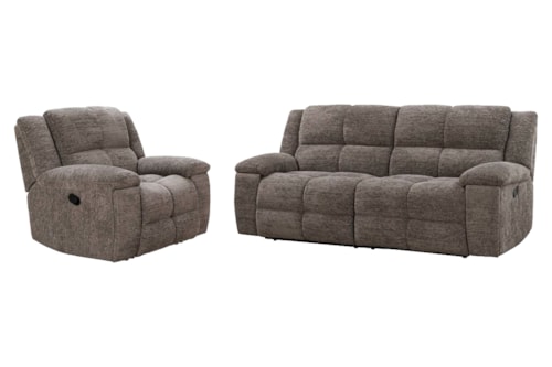 Casual Reclining Sofa and Recliner Living Room Set