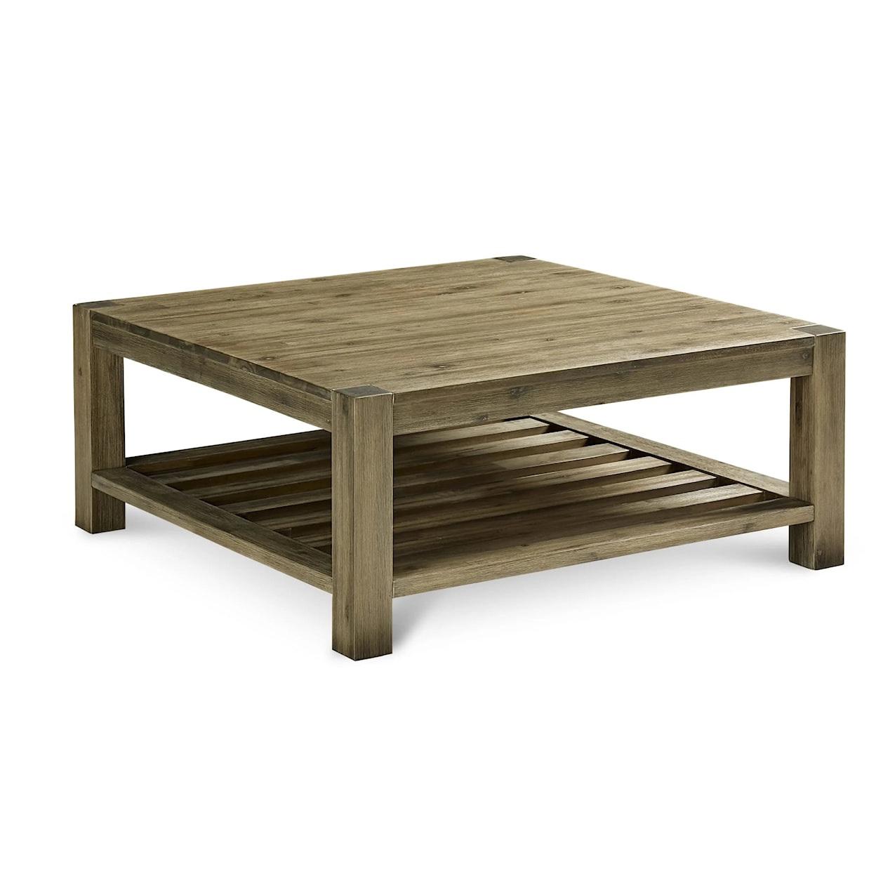 Modus International Canyon Washed Grey Solid Wood Square Coffee Table