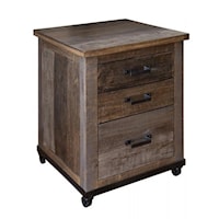 Rustic File Cabinet with Casters