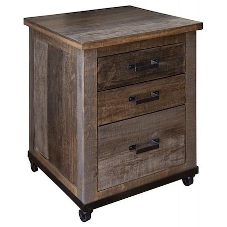 Rustic File Cabinet with Casters