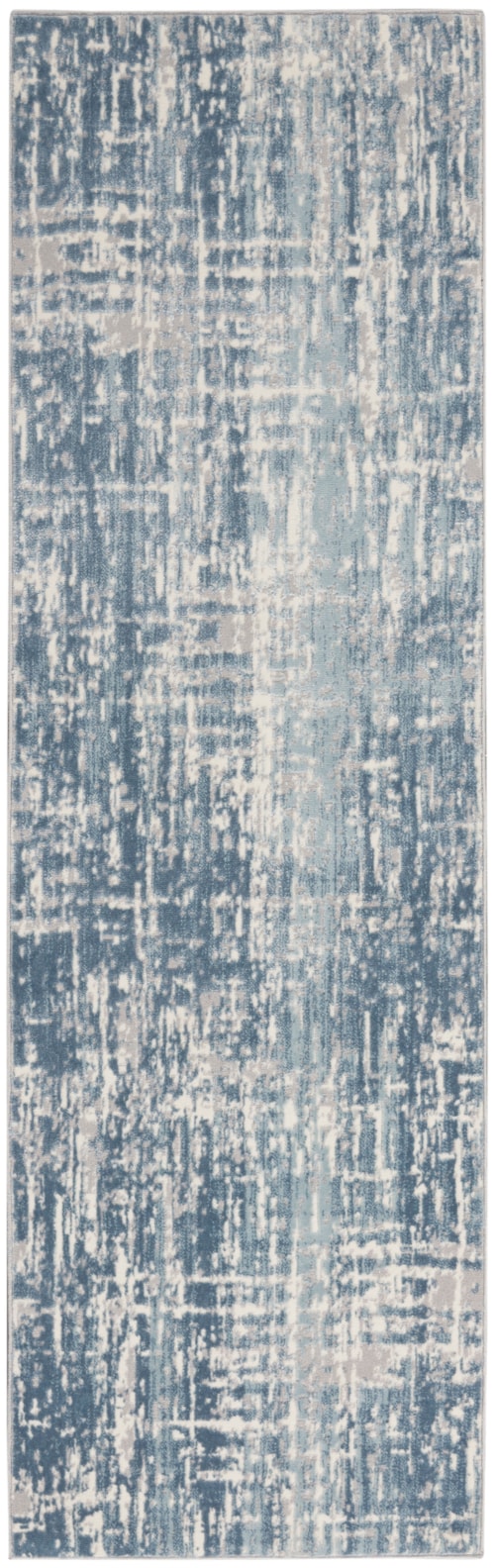 2'3" x 7'3 Seaglass/Ivory Runner Rug