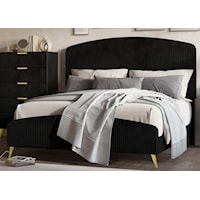 Contemporary Kailani Queen Bed Upholstered