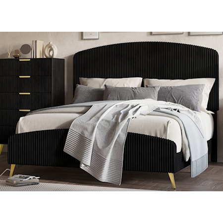 Queen Bed Upholstered