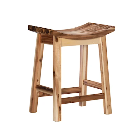 Rustic Saddle Counter Stool