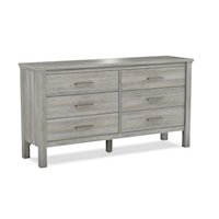 Transitional Solid Wood Double Dresser
