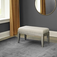 Contemporary Glam Upholstered Vanity Bench