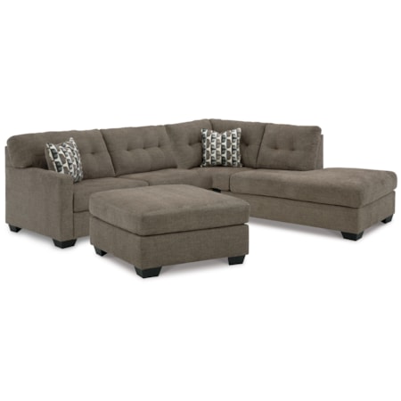 2-piece Sleeper Sectional And Ottoman