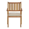 Ashley Furniture Signature Design Janiyah Solid Acacia Wood Outdoor Dining Arm Chair