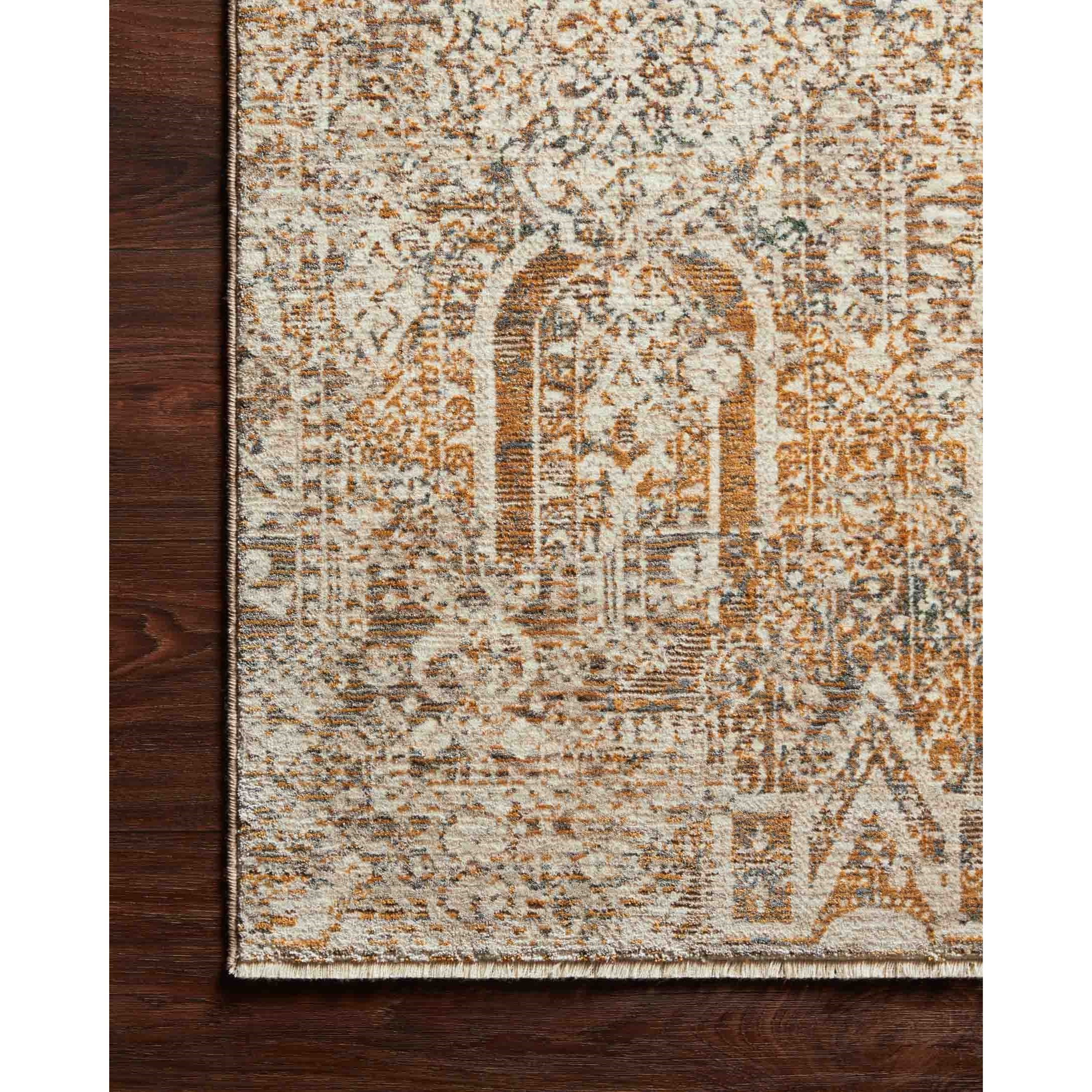 7'10" x 10' Ivory / Orange Rug