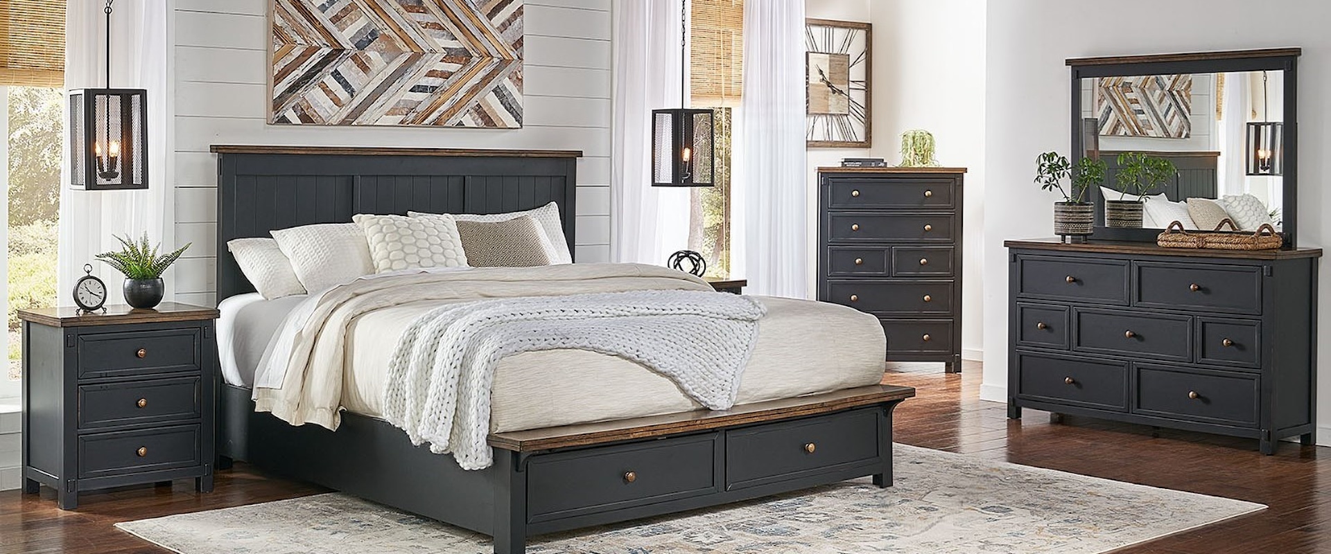 5 Piece Queen Storage Bedroom Group