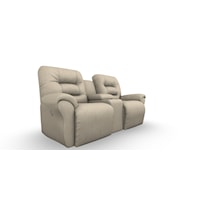 Customizable Power Space Saver Reclining  Loveseat with Cupholder Storage Console and USB Charger