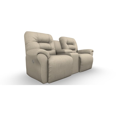 Customizable Power Space Saver Reclining  Loveseat with Cupholder Storage Console and USB Charger