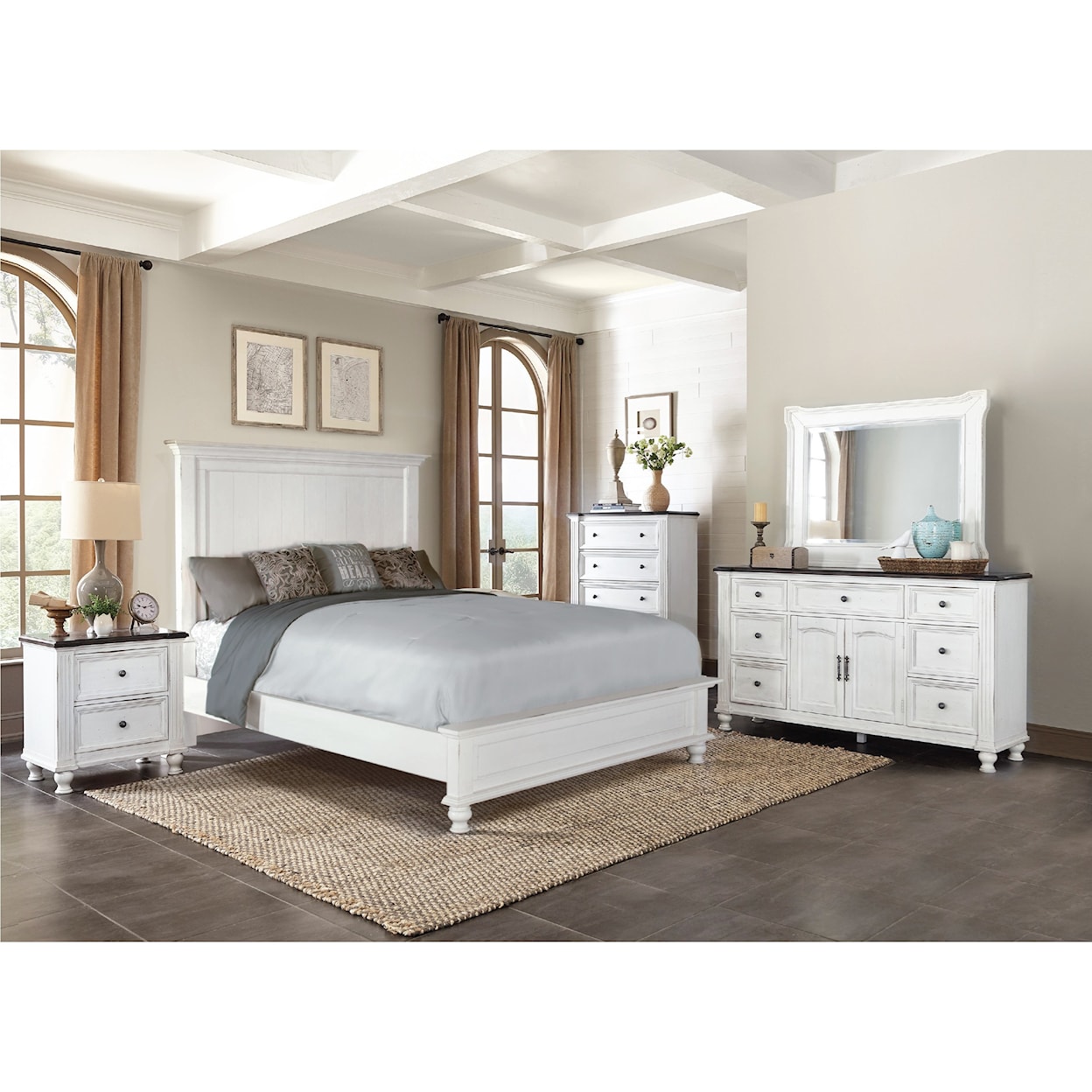 Sunny Designs Carriage House Queen Platform Bed