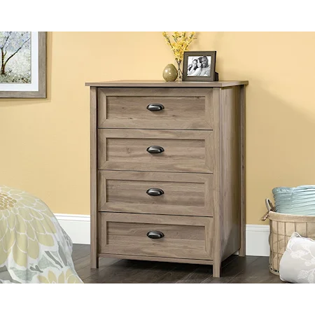 Transitional 4-Drawer Chest of Drawers