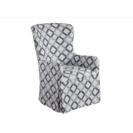 Upholstered Host Chair with Casters